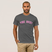 Roze sokken (kickball team) T-shirt (Voorkant volledig)
