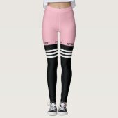 Roze Sokken Leggings (Voorkant)