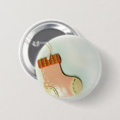 Roze sokversiering ronde button 5,7 cm (Voorkant /achterkant)