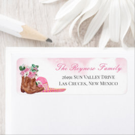 Roze Sombrero Roos Floral Charra/Cowgirl Return Etiket