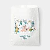 Roze Songbird met Animal Band Verjaardag Bedankzakje (Voorkant)