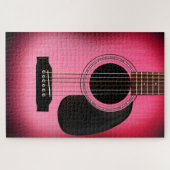 Roze soonbarst akoestische gitaar legpuzzel (Horizontaal)