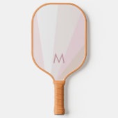 Roze Sorbet Mauve Tan Monogram Modern Gepersonalis Pickleball Paddle (Voorkant)
