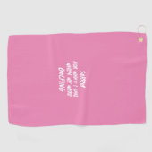 Roze sorry voor wat ik zei grappig golfhanddoek (Horizontaal)