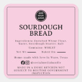 Roze Sourdough Ingredient Cottage Law Sticker (Voorkant)