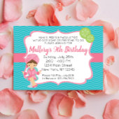 Roze Spa Birthday Uitnodiging