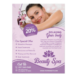 Roze Spa, Wellness Center, Schoonheidssalon Glossy Perfect Poster