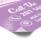 Roze Spa, Wellness Center, Schoonheidssalon Glossy Perfect Poster (Hoek)