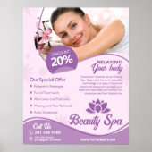 Roze Spa, Wellness Center, Schoonheidssalon Poster (Voorkant)