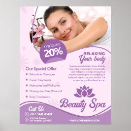 Roze Spa, Wellness Center, Schoonheidssalon Poster