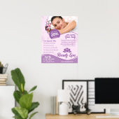Roze Spa, Wellness Center, Schoonheidssalon Poster (Thuiskantoor)