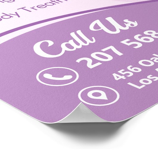 Roze Spa, Wellness Center, Schoonheidssalon Poster (Hoek)