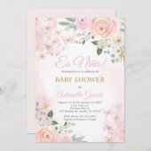 Roze Spaans Baby shower Meisje Kaart (Voorkant / Achterkant)