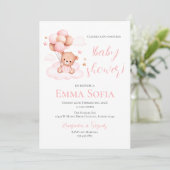 Roze Spaans Baby shower uitnodiging (Staand voorkant)