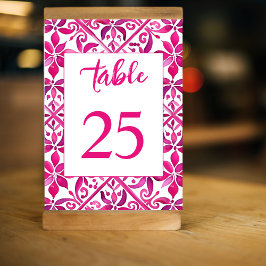 Roze Spaans  Mexicaans talavera bruiloft Kaart