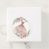 Roze Spaans Quinceañera Quince Gracias Dank u Bedankjes Labels (In situ)