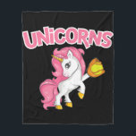 Roze spaarUnicorns softbal Fleece Deken<br><div class="desc">Roze spaarUnicorns softbal</div>