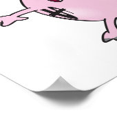 Roze Spaarvarken Met Geld Poster (Hoek)