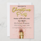 Roze Spannende Uitnodiging van het Kerstmisfeest (Voorkant)