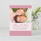Roze sparen de Datum Sjabloon van de Weddenschap (Staand voorkant)