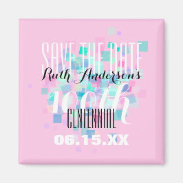 Roze sparen de datumCentennial Persoonlijke Magnet