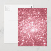 Roze Sparkle Briefkaart (Voorkant / Achterkant)