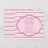 Roze Sparkle Chevron Vrouwen 50ste Verjaardagsfees Kaart (Voorkant / Achterkant)