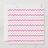 Roze Sparkle Chevron Vrouwen 50ste Verjaardagsfees Kaart (Achterkant)