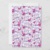 Roze Sparkle Crystal Wedding Gown Vrijgezellenfees Kaart (Achterkant)