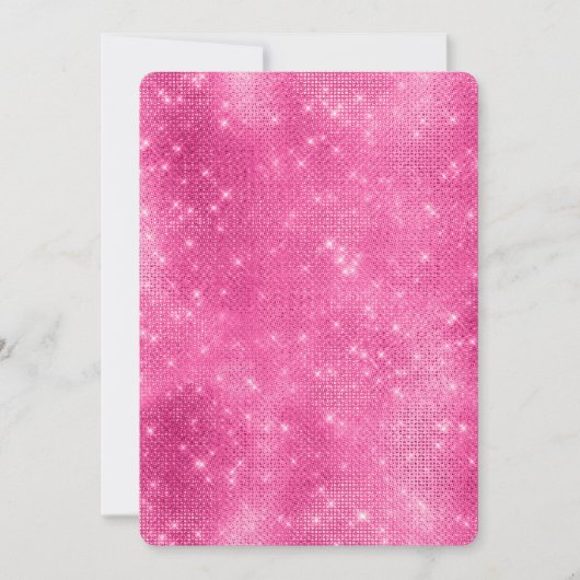 Roze Sparkle Diamond Vlinder Kaart (Voorkant)