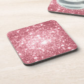 Roze Sparkle Drankjes Onderzetter (Linkerzijde)