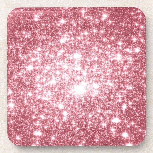 Roze Sparkle Drankjes Onderzetter (Voorkant)