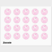 Roze Sparkle Eenhoorn Verjaardag Sticker (Vel)