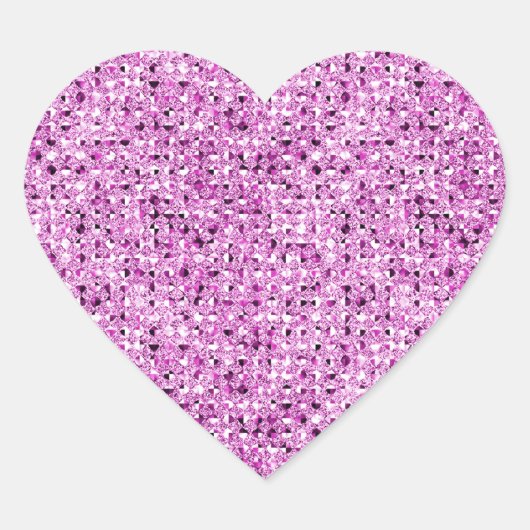 Roze Sparkle Effect Heart Sticker Sheets (Voorkant)