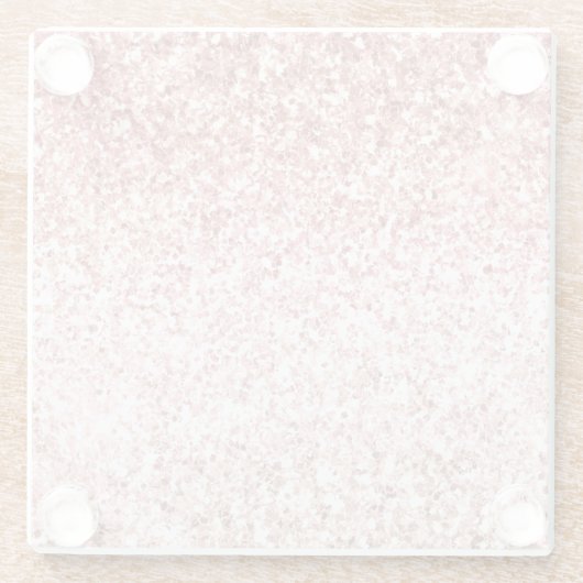 Roze Sparkle Girly Glitzy Glam Glitter Glazen Onderzetter (Achterkant)