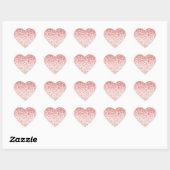 Roze Sparkle Girly Glitzy Glam Glitter Hart Sticker (Vel)