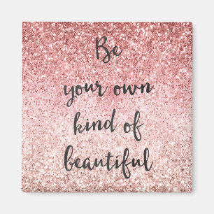 Roze Sparkle Girly Glitzy Glam Glitter Mooi Magneet