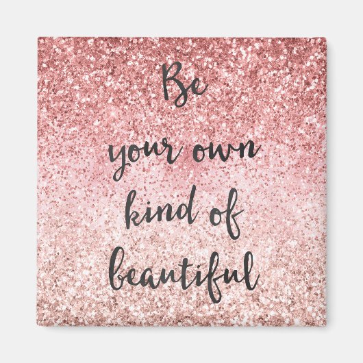 Roze Sparkle Girly Glitzy Glam Glitter Mooi Magneet (Voorkant)