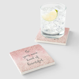 Roze Sparkle Girly Glitzy Glam Glitter Mooi Stenen Onderzetter