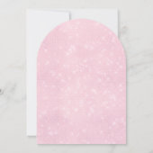 Roze Sparkle Glam Quinceañera Balloon Uitnodiging (Achterkant)