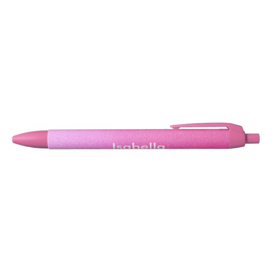 Roze Sparkle Glitter Gepersonaliseerde pen (naam e (Bovenkant)