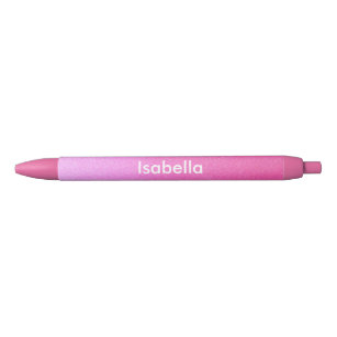 Roze Sparkle Glitter Gepersonaliseerde pen (naam e