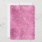 Roze Sparkle Gold Glitter Verjaardag Kaart (Achterkant)