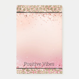Roze Sparkle Gold Leopard Print Post-it® Notes