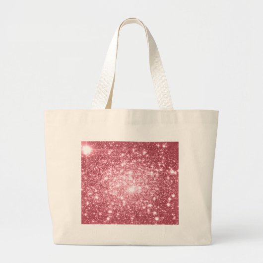 Roze Sparkle Grote Tote Bag (Voorkant)