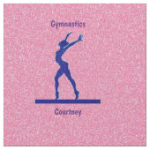 Roze Sparkle Gymnastiek Beam Stof (Close Up)