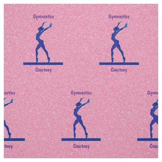 Roze Sparkle Gymnastiek Beam Stof (Swatch)