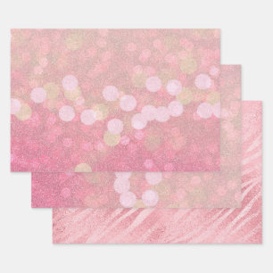 Roze Sparkle Inpakpapier Vel