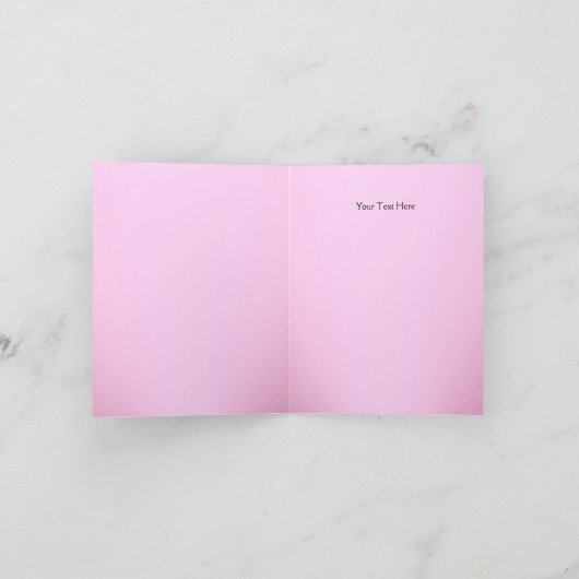 Roze Sparkle Jewel doop dank je kaart (Binnen)