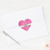 Roze Sparkle Jeweled Butterfly Hart Sticker (Envelop)